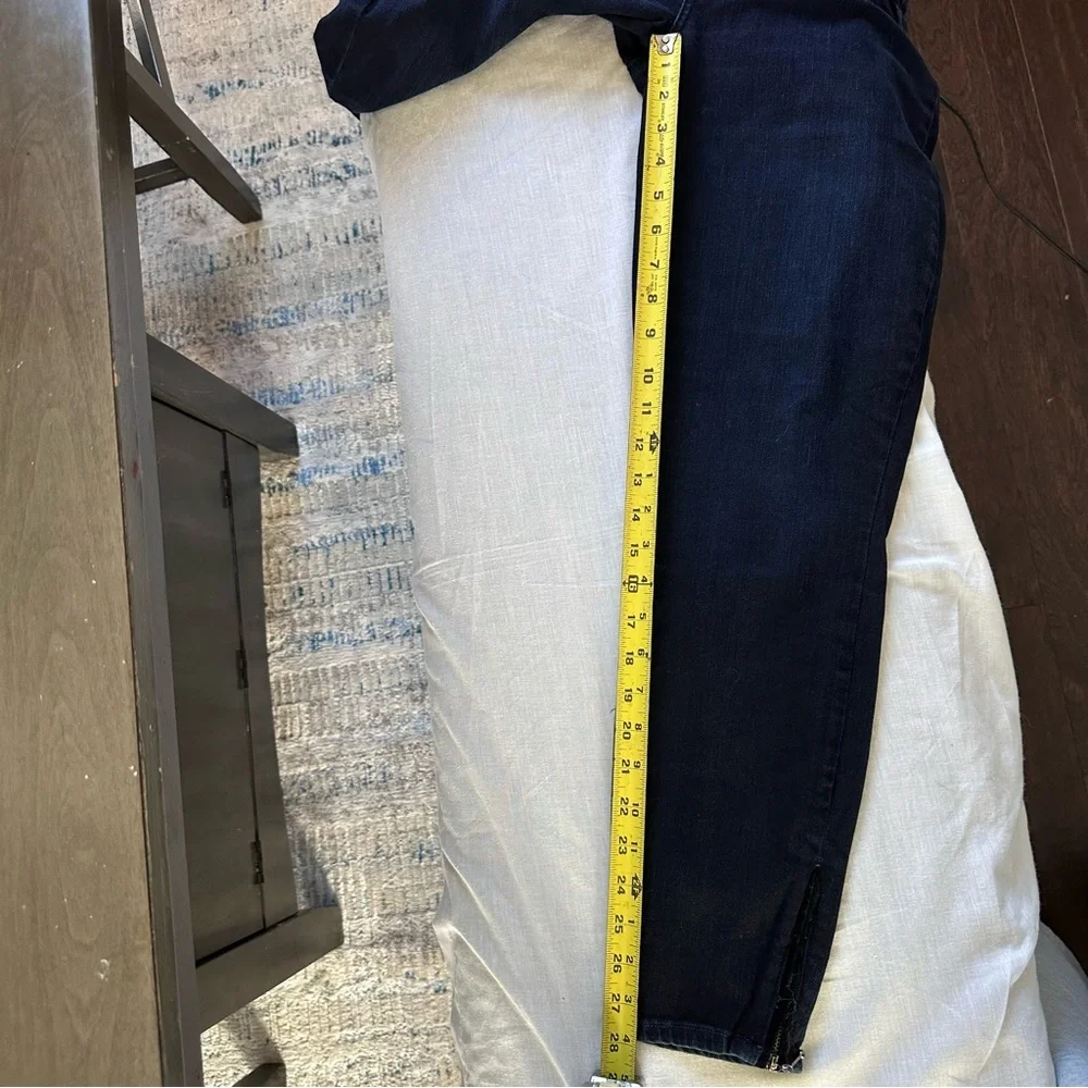 PAIGE Jane Zip Dark Wash Skinny Jeans Size 31 Ankle Zip